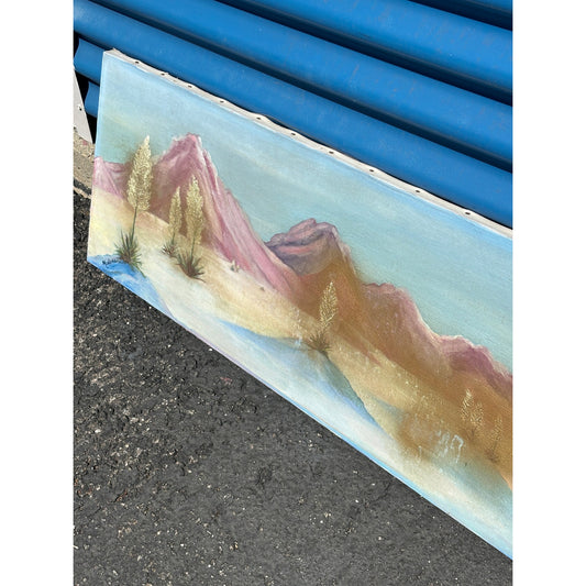 Vintage Desert Landscape Painting