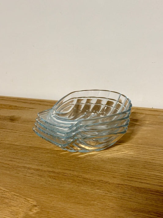 80s Seashell Pyrex Small Plates - Set of 4