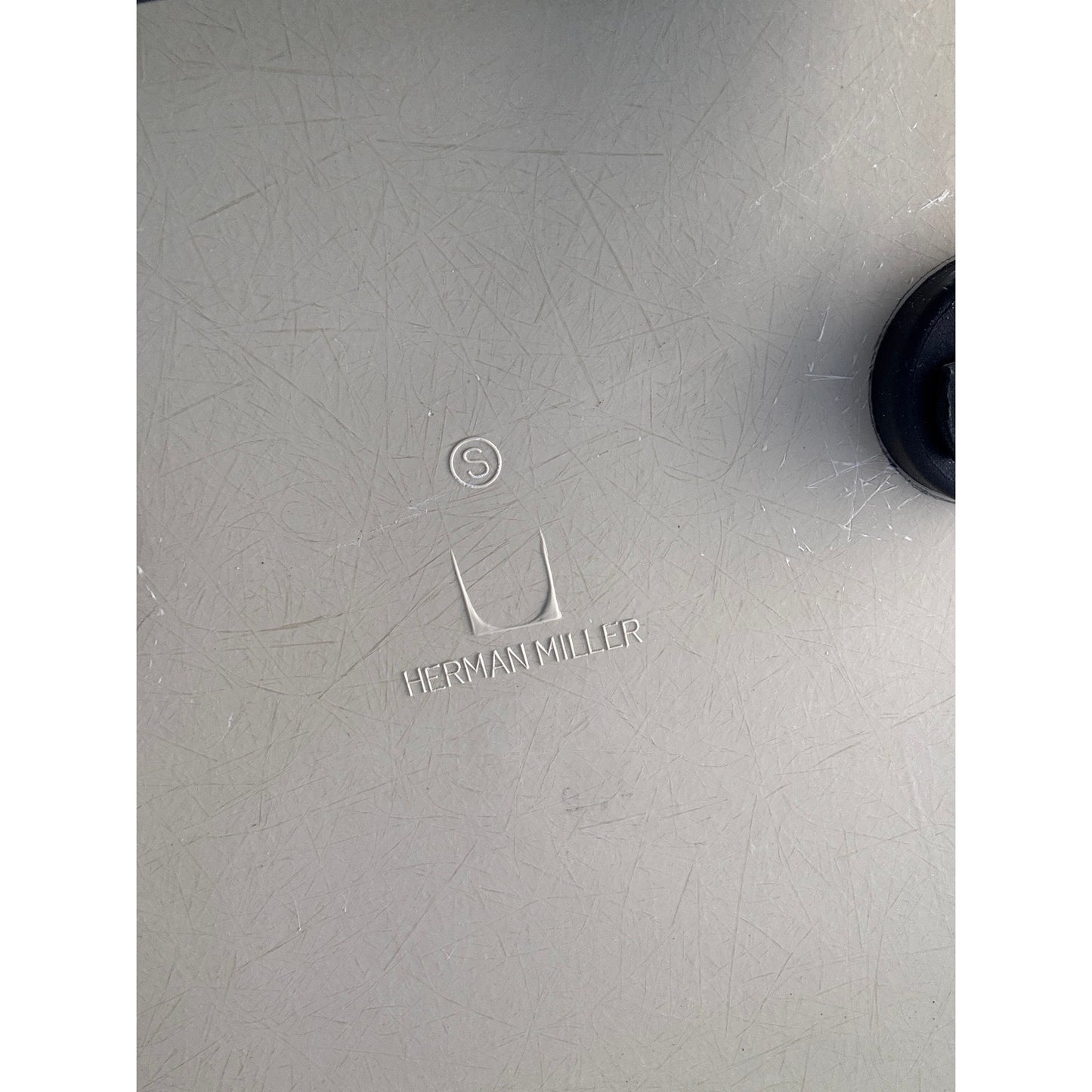 Eames for Herman Miller Fiberglass & Blue Naugahyde Chair