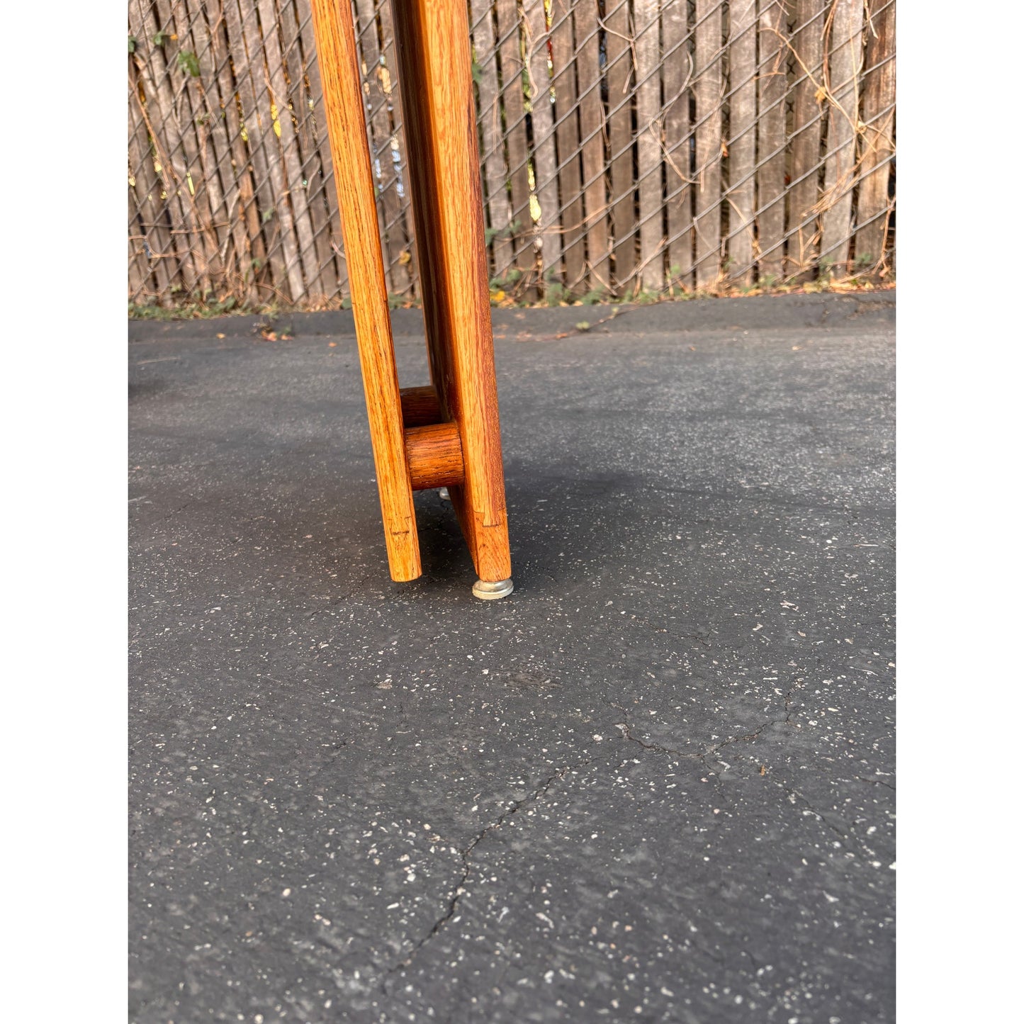 Vintage 70s oak console table - Lou Hodges