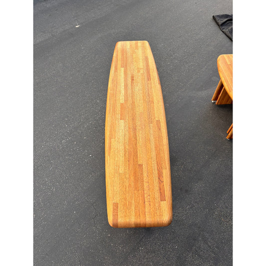 Vintage 70s oak console table - Lou Hodges