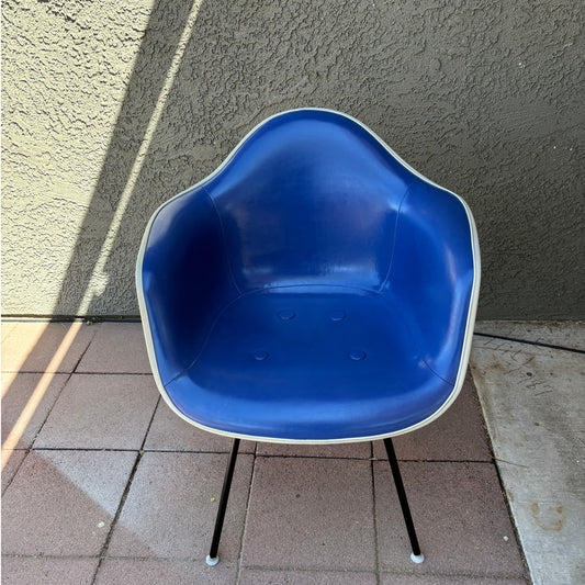 Eames for Herman Miller Fiberglass & Blue Naugahyde Chair