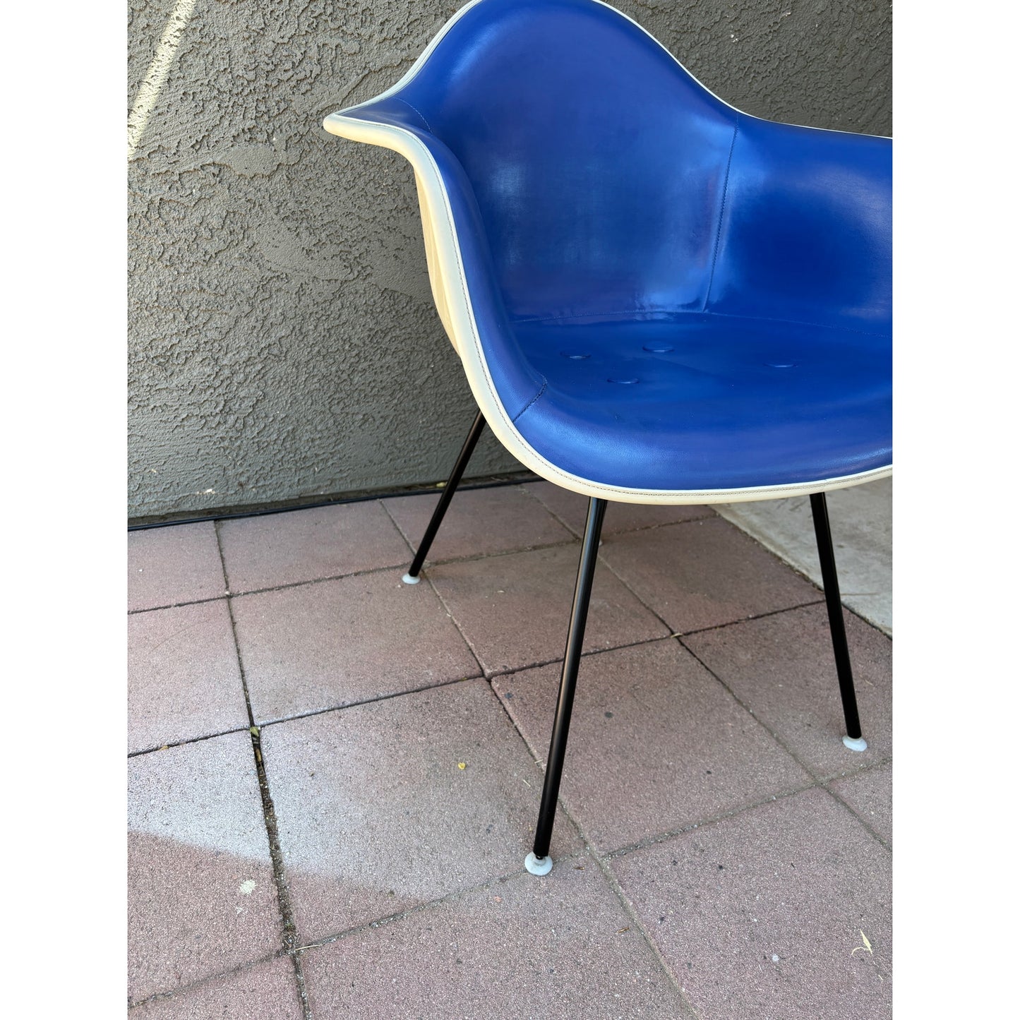 Eames for Herman Miller Fiberglass & Blue Naugahyde Chair