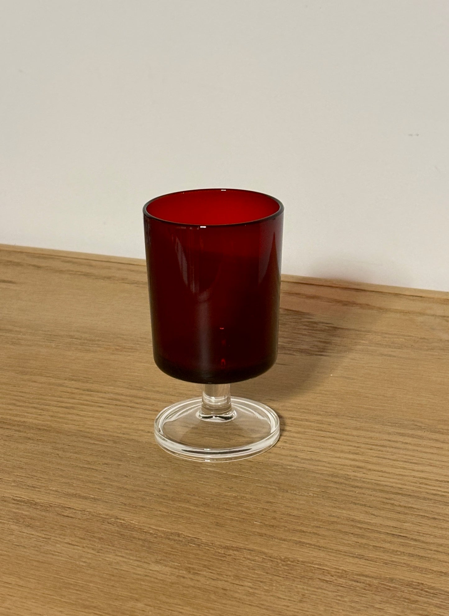 70s Red Luminarc France Glasses - set of 5