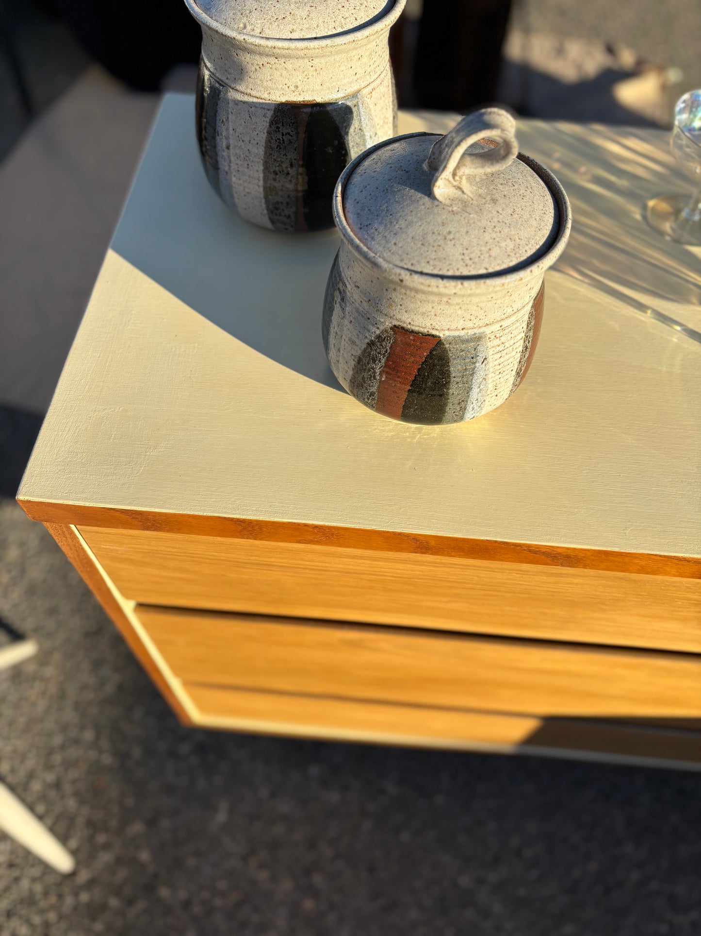 Midcentury Ceramic Canisters (2 sizes available)