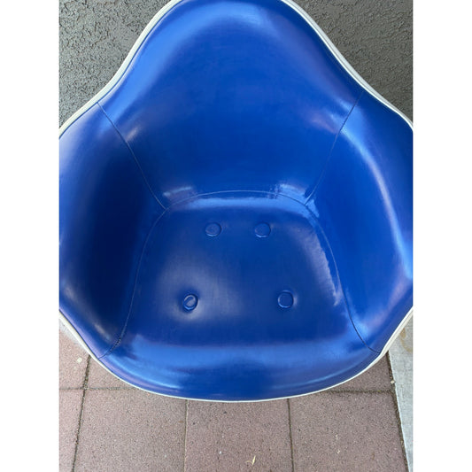 Eames for Herman Miller Fiberglass & Blue Naugahyde Chair