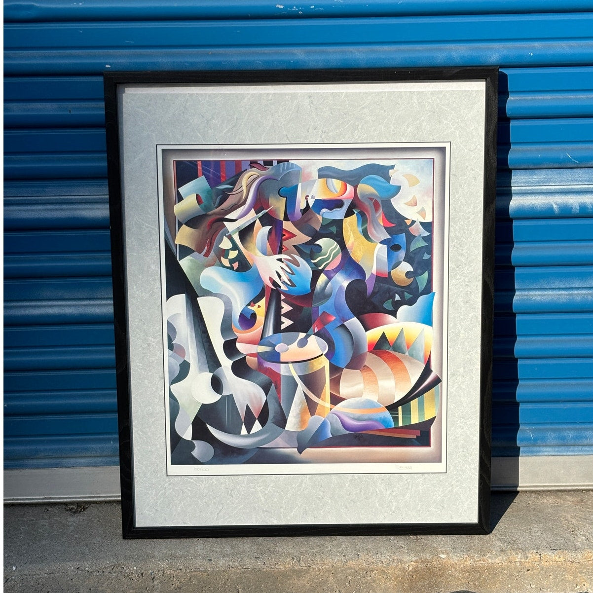 Abstract 90s Modernist Style Lithograph - Signed by Artist