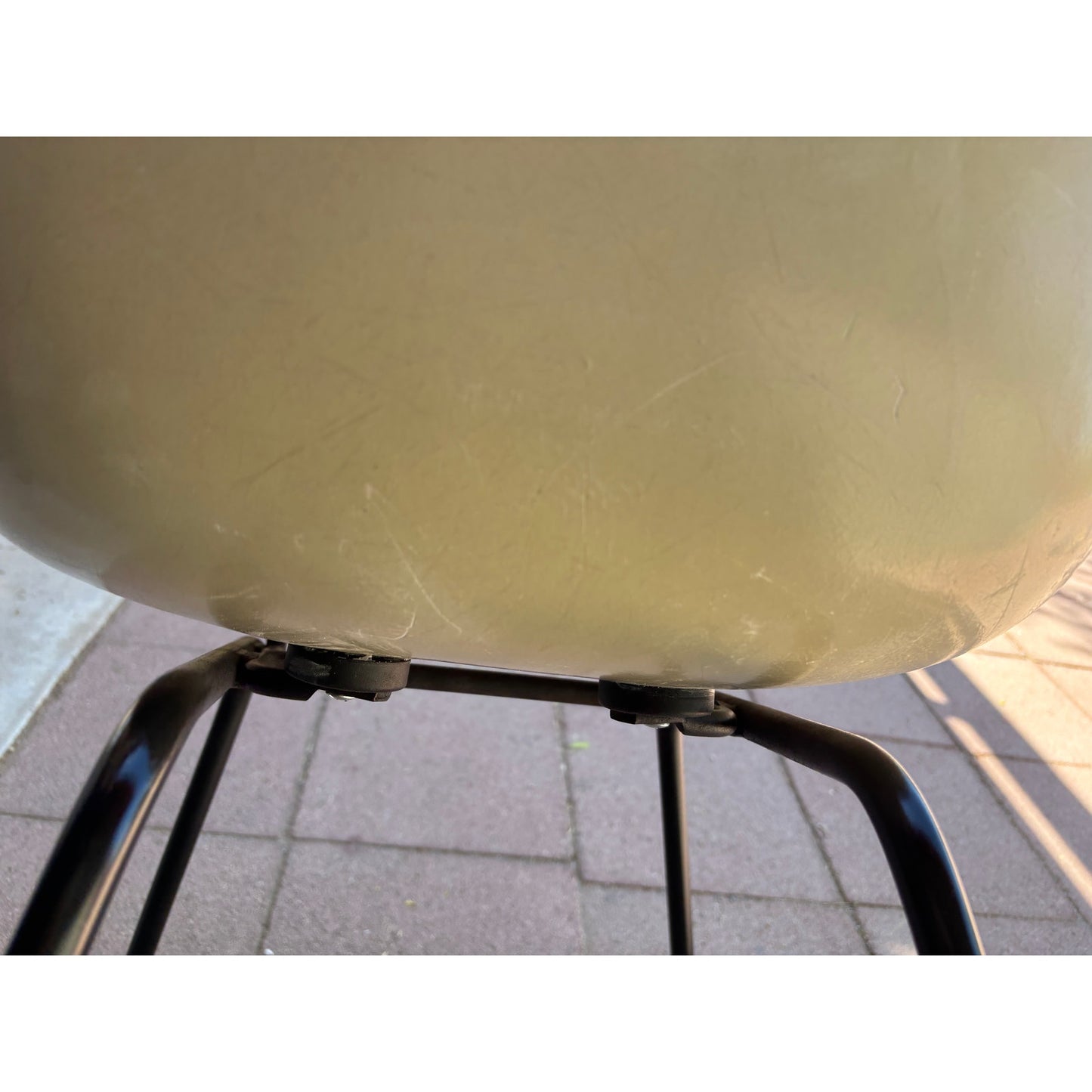 Eames for Herman Miller Fiberglass & Blue Naugahyde Chair