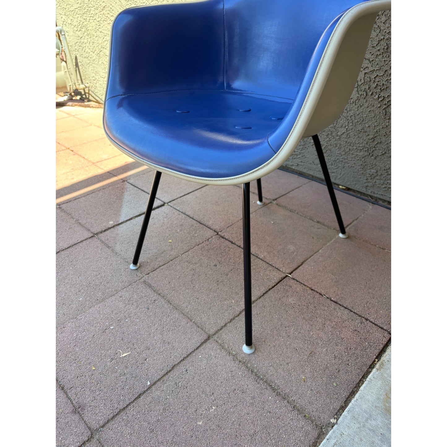 Eames for Herman Miller Fiberglass & Blue Naugahyde Chair