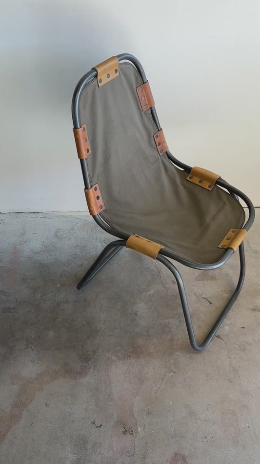 Small side chair in the style of Charlotte Perriand